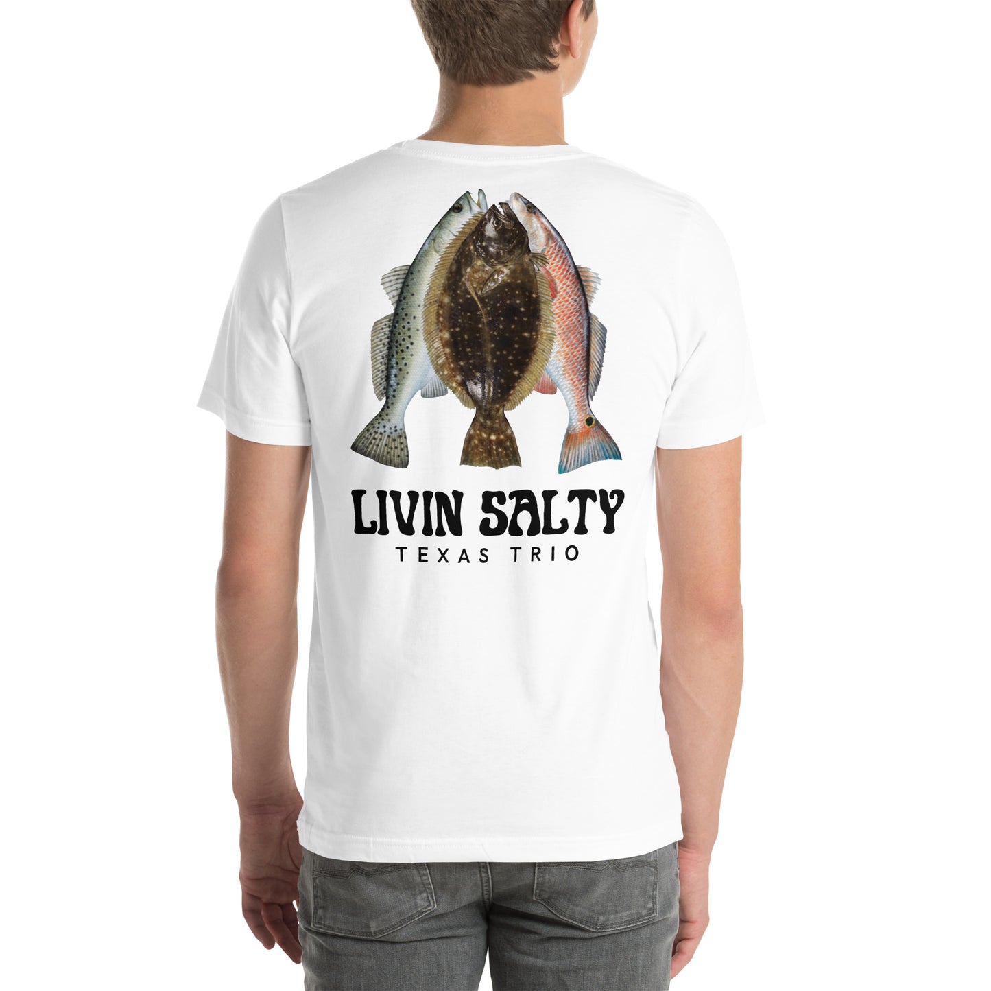 Unisex Texas Trio LIVIN SALTY Cotton t-shirt