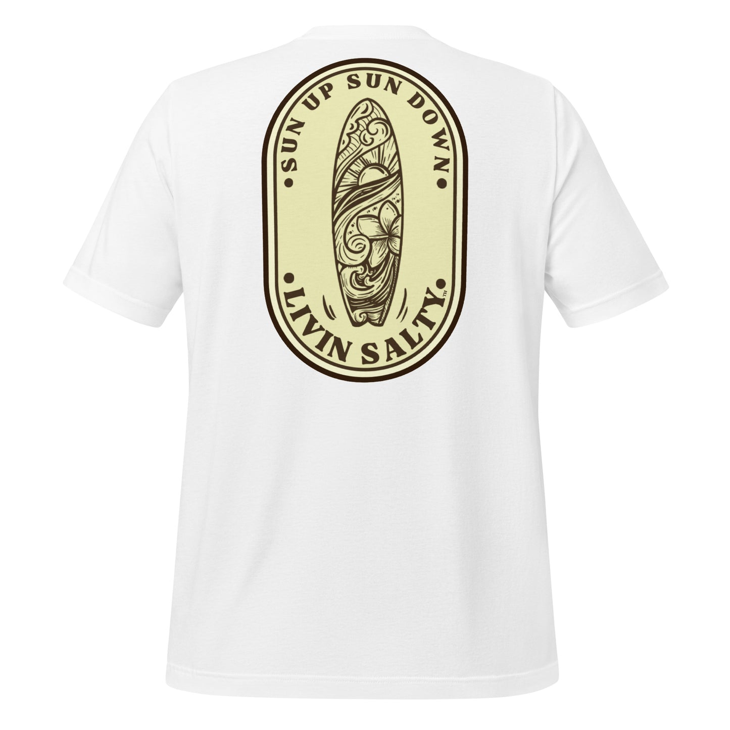 Cotton LIVIN SALTY Round Surfboard t-shirt