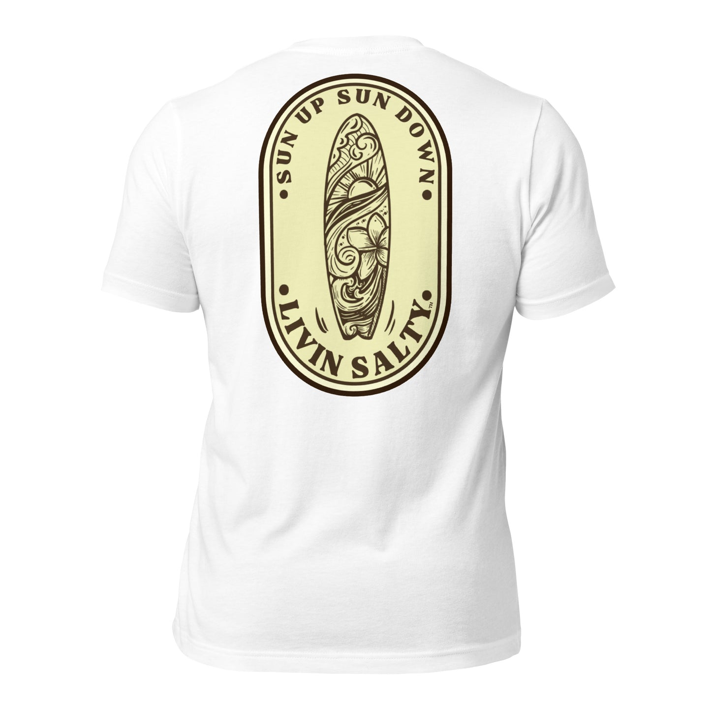 Cotton LIVIN SALTY Round Surfboard t-shirt