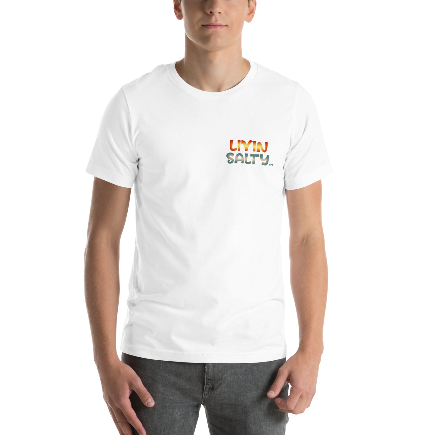 Unisex Surf board LIVIN SALTY Cotton t-shirt
