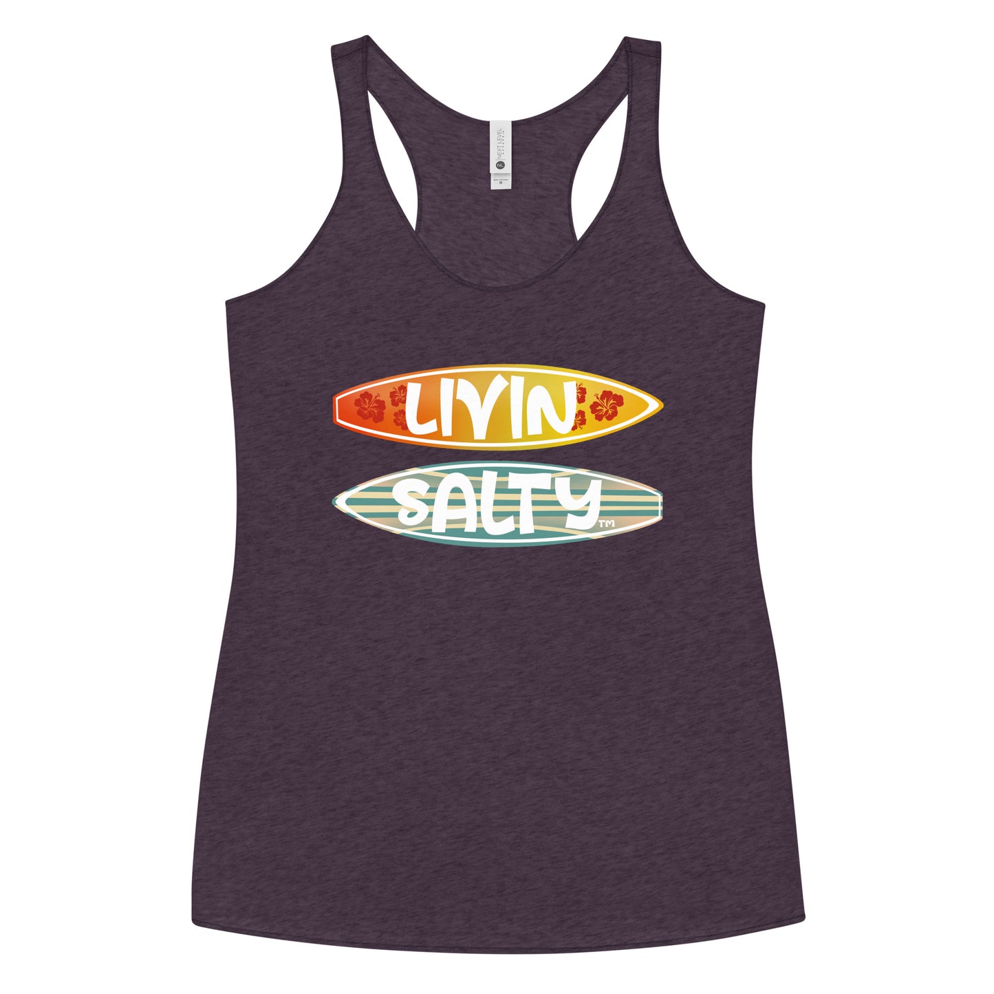 Women's Surf Board LIVIN SALTY Racerback Tank